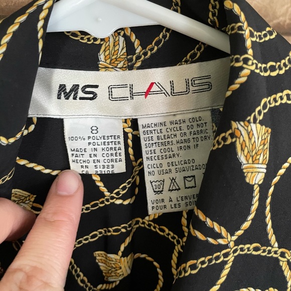 VINTAGE MS. CHAUS GOLD CHAIN DRESS - Picture 2 of 6